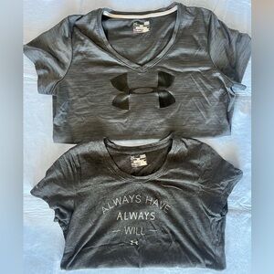 Under Armour gray workout shirts